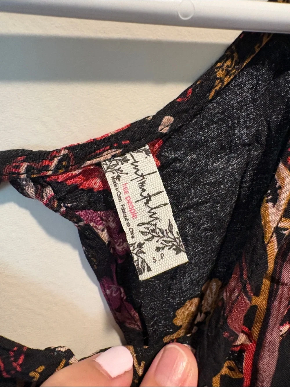 Free People (intimately) Black Annka Border Slip size small
